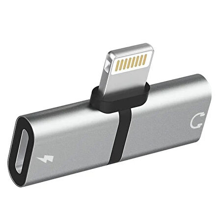 PM-18316 İphone Lightning Şarj Kulaklık Çevirici Adaptör Jack