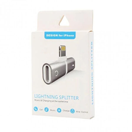 PM-18316 İphone Lightning Şarj Kulaklık Çevirici Adaptör Jack