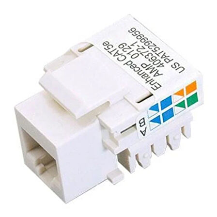 Rj 45 Keystone Jack Şase Cat5e-8P8C