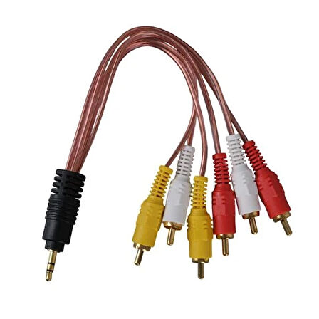 3.5 Mm Stereo Erkek -6 Tos Erkek 5+1 Ses Sistemi Kablosu