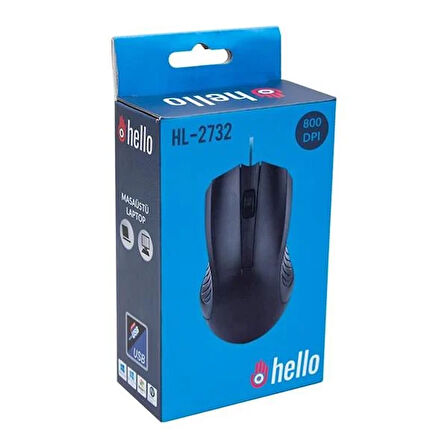 HL-2732 Usb Kablolu Siyah 800 DPI Mouse