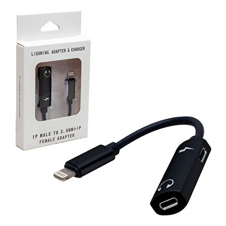 PM-3770 2İn1 Lightning Girişli Şarj Ve Kulaklık Çevirici Kablo