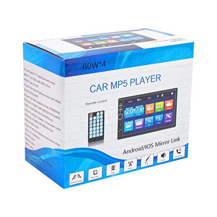 Magicvoice Mv-5418 Usb/Sd/Fm/Aux/Bluetooth 7\'\' Dokunmatik Mekaniksiz Oto Teyp