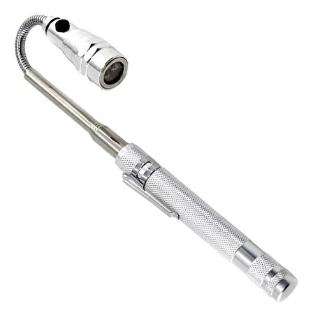 Powermaster Mx-2808 Mıknatıslı 360 Derece Döner Başlıklı 3 Ledli Beyaz Işık El Feneri