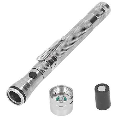 Powermaster Mx-2808 Mıknatıslı 360 Derece Döner Başlıklı 3 Ledli Beyaz Işık El Feneri