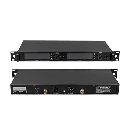 MV21633 2 El Tipi Mikrofonlu 100+100 Kanal Antenli Uhf-Pll Kablosuz Telsiz Mikrofon