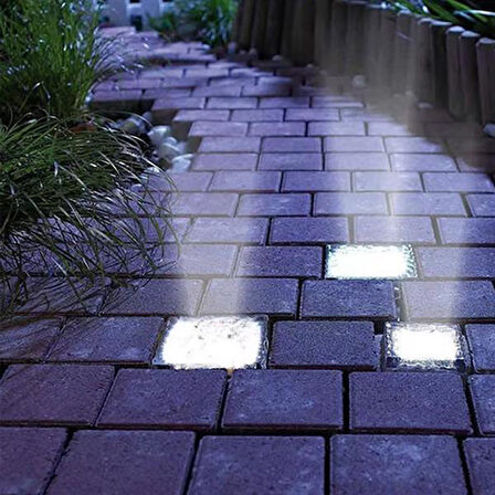 PM-21646 Solar Günışığı Ledli Tuğla Görünümlü Bahçe Dekorasyon Aydınlatma