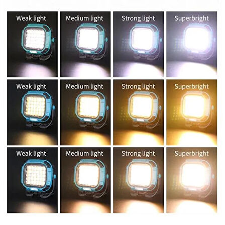 MX-W893 4000K - 7000K - Kırmızı 30 COB Ledli 30 Watt Çok Fonksiyonlu Çalışma Lambası