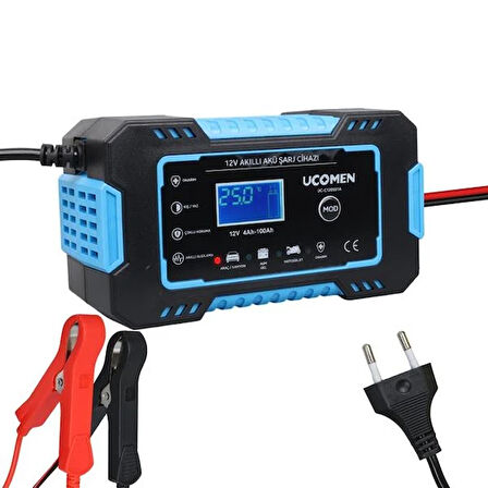 UC-C120501A Mavi 12 Volt 6 Amper Led Göstergeli Akü Şarj Cihazı