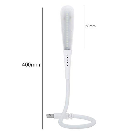 Powermaster Pm-24560 14 Ledli Beyaz Esnek Usb Led Lamba 3 Kademeli