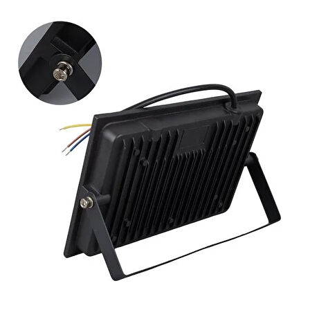 PM-22572 100 Watt - 220 Volt 6500K IP66 150* Işık Açısı Siyah Slim Kasa Beyaz Led Projektör