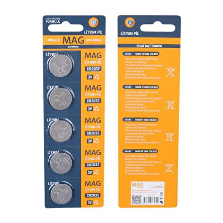 Mag Batteries MG-2032 Para Pil CR2032 3 Volt Lityum Para Pil