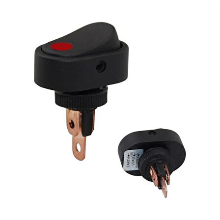 IC-132A-2 Işıklı 12 Volt Dc 20 Amper On-Off Anahtar ASW-20D-2