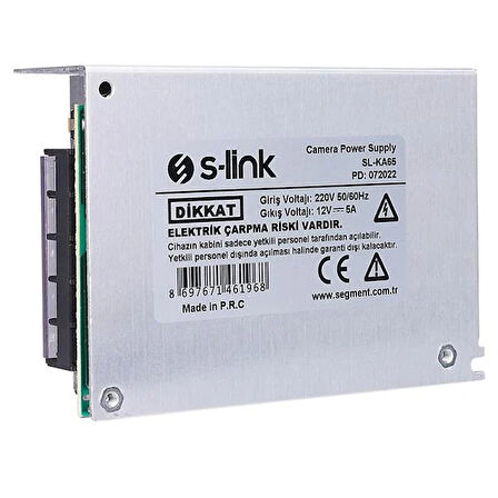 SL-KA65 12 Volt 5 Amper 65 Watt Metal Kasa Adapatör