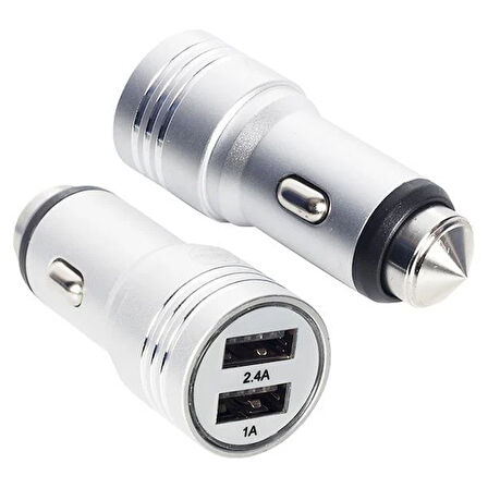 Powerway X-633 Çift Usb'Li 3.1 Amper Metal Çakmaklık Araç Şarj Cihazı