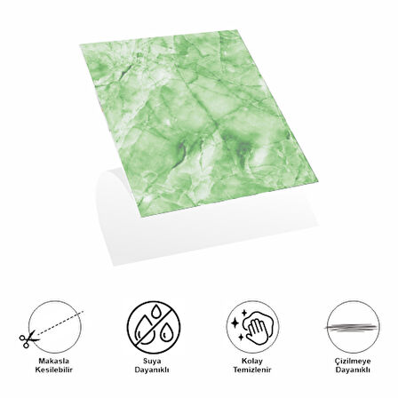 Decohandy 30x30 Cm Pvc Duvar Karosu 4'Lü Paket - Yeşil