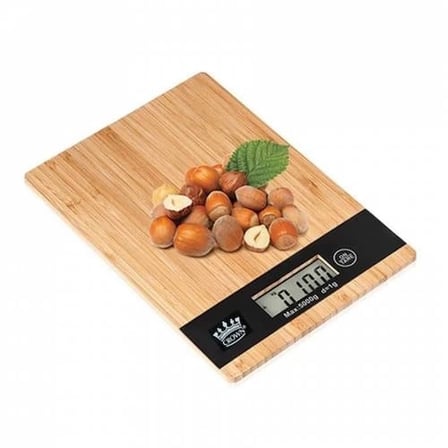 Dijital Lcd Mutfak Tartısı Terazisi 5Kg Bambu Desenli