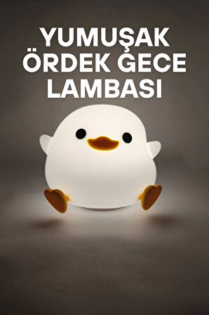 Yumuşak Ördek Gece Lambası Çok Renk Modlu Uyku Arkadaşı Pofuduk Masa Lambası
