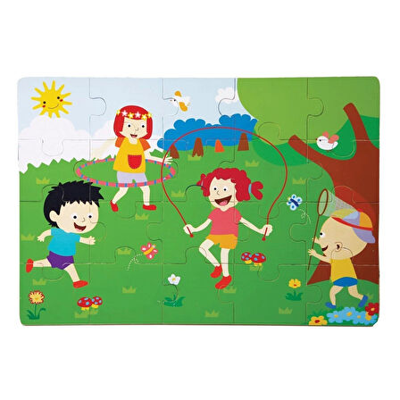 1276-Cs Chiva, İlkbahar Ahşap Yer Puzzle