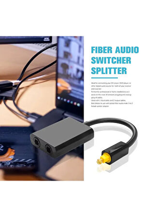 Dijital Fiberoptik Kablo Ayırıcı Ses Fiber Optik Toslink Kablosu 2 In 1 Out optik Ses Kablosu