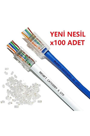 Yeni Nesil Pense + Ez Rj45 Delikli 100 lü + Jak Test Cihazı + Ethernet İnternet 3 in 1 Bakım Seti