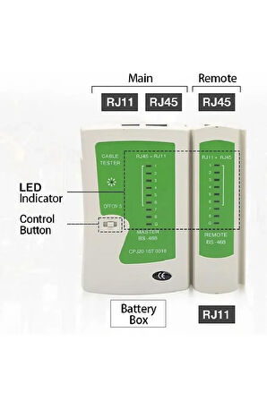 Yeni Nesil Pense + Ez Rj45 Delikli 100 lü + Jak Test Cihazı + Ethernet İnternet 3 in 1 Bakım Seti
