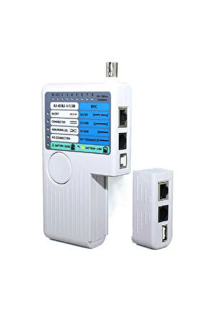Yeni Profesyonel Fonksiyonlu 4in1 Ağ Kablosu RJ45/RJ11/USB/BNC Kablosu Cat5 Cat6 Test Cihazı