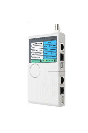 Yeni Profesyonel Fonksiyonlu 4in1 Ağ Kablosu RJ45/RJ11/USB/BNC Kablosu Cat5 Cat6 Test Cihazı