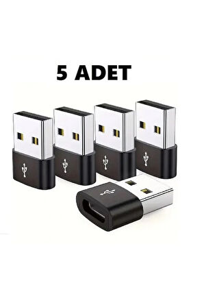 5 Adet Yeni Nesil Başlık Aparatı Apple Android Üniversal Çevirici Type-c To Usb Dönüştürücü Otg