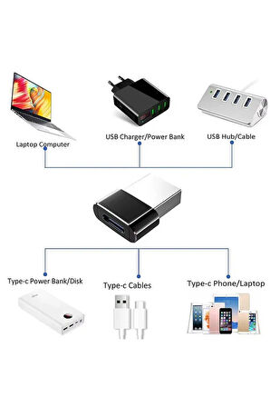 5 Adet Yeni Nesil Başlık Aparatı Apple Android Üniversal Çevirici Type-c To Usb Dönüştürücü Otg