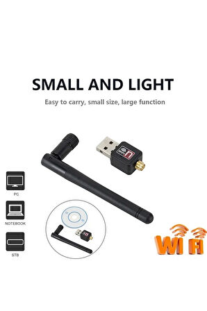 Usb Wifi Adaptörü 600mbps 2.4 Ghz Usb 802.11n/g/b Dongle Usblan Kablosuz Ağ Kartı Pc Wifi Alıcısı