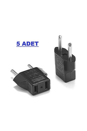 5 Adet Amerikan Türkiye Priz Çevirici Dönüştürücü Adaptör Priz Ucu Çevirici Adaptör Türk Çevirici