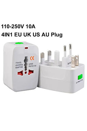 +150 Ülke Abd İngiltere Ab Dönüştürücü Uluslararası Fiş Adaptörü Dünya Seyahat AC Güç Şarj Adaptörü