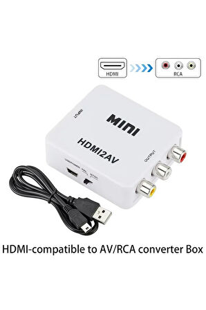 Hdmı To Rca 1080p Tos Av Çevirici Dönüştürücü Tv Tüplü Televizyon Scart Av Video Adaptor Skart