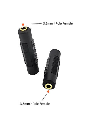 3.5mm Stereo Dişi To Dişi Kulaklık Mikrofon Ses Uzatma Adaptörü Altın Uçlu Dişi Jack Stereo Uzatma