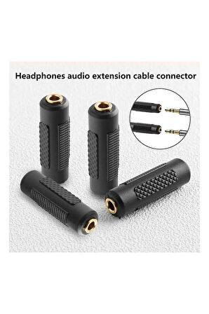 3.5mm Stereo Dişi To Dişi Kulaklık Mikrofon Ses Uzatma Adaptörü Altın Uçlu Dişi Jack Stereo Uzatma