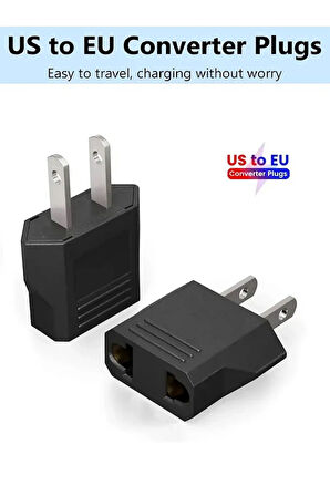 50 Adet Avrupa Amerikan Priz Dönüştürücü Türk Amerikan Fiş Adaptörü Fiş Çevirici 2 Pinli Uç Abd Plug
