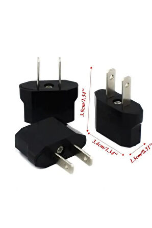 50 Adet Avrupa Amerikan Priz Dönüştürücü Türk Amerikan Fiş Adaptörü Fiş Çevirici 2 Pinli Uç Abd Plug