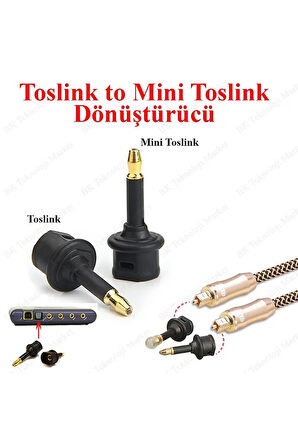 Toslink To Mini Toslink Adaptör Çevirici Dönüştürücü Optik 3.5mm Dişi Erkek Kablo Ses Dönüştürücü