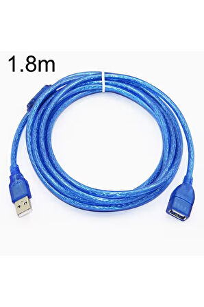 1.8 Metre Usb Kablosu Usb Uzatma Veri Kablosu Usb 2.0 Erkek Kadın 1.8m Yüksek Hızlı Usebe Uzatma