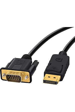 1.8 Metre Displayport Vga Adaptörü Kablo Erkek Dönüştürücü Hd 1080p 1.8mt Displayport Dp Vga Kablosu