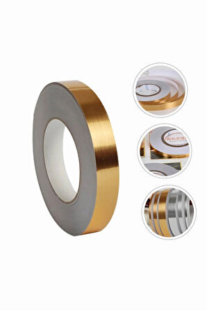 50 Metre Dekoratif Banyo Mutfak Fayans Arası Derz Şerit Bant Gold Renk 1 Cm