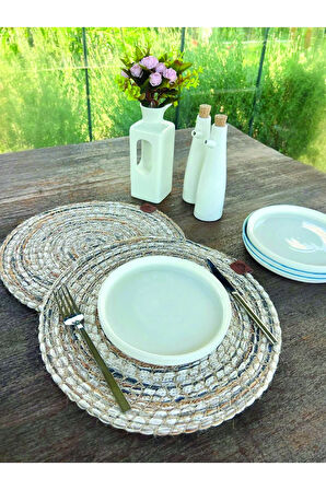 2'li Set Bohem Natural Amerikan Servis - 33 X 33 Cm