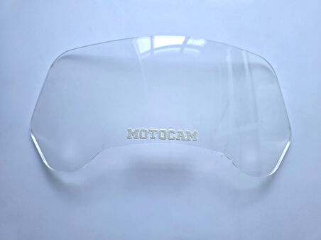 MOTOCAM Rüzgar Saptırıcı Deflektör Camı deliksiz 32x12cm Şeffaf Renkli   (APARATSIZDIR)