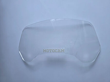 MOTOCAM Rüzgar Saptırıcı Deflektör Camı deliksiz 32x12cm Şeffaf Renkli   (APARATSIZDIR)