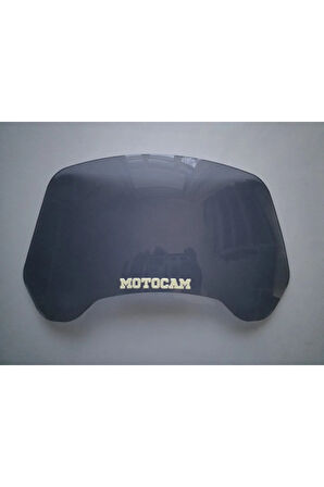 MOTOCAM Rüzgar Saptırıcı Deflektör Camı deliksiz 32x15cm Füme Renkli   (APARATSIZDIR)