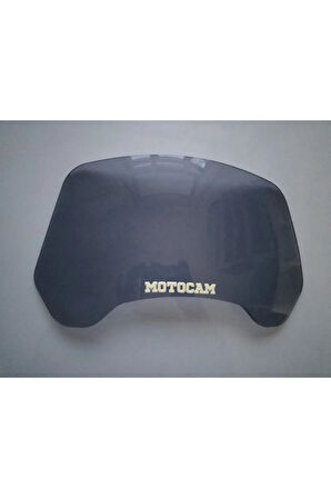 MOTOCAM Rüzgar Saptırıcı Deflektör Camı deliksiz 32x15cm Füme Renkli   (APARATSIZDIR)