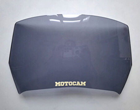 MOTOCAM Rüzgar Saptırıcı Deflektör Camı deliksiz 32x18cm Füme Renkli   (APARATSIZDIR)