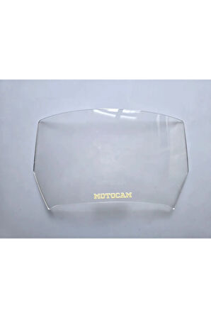 MOTOCAM Rüzgar Saptırıcı Deflektör Camı deliksiz 32x18cm Şeffaf Renkli   (APARATSIZDIR)