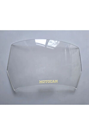 MOTOCAM Rüzgar Saptırıcı Deflektör Camı deliksiz 32x18cm Şeffaf Renkli   (APARATSIZDIR)